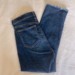 Loft High Waist Straight Leg Dark Wash Jean Capri - Women’s Size 28/6